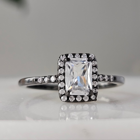 Black Gold ring, size 10, 925 Sterling Silver - Picture 2 of 6